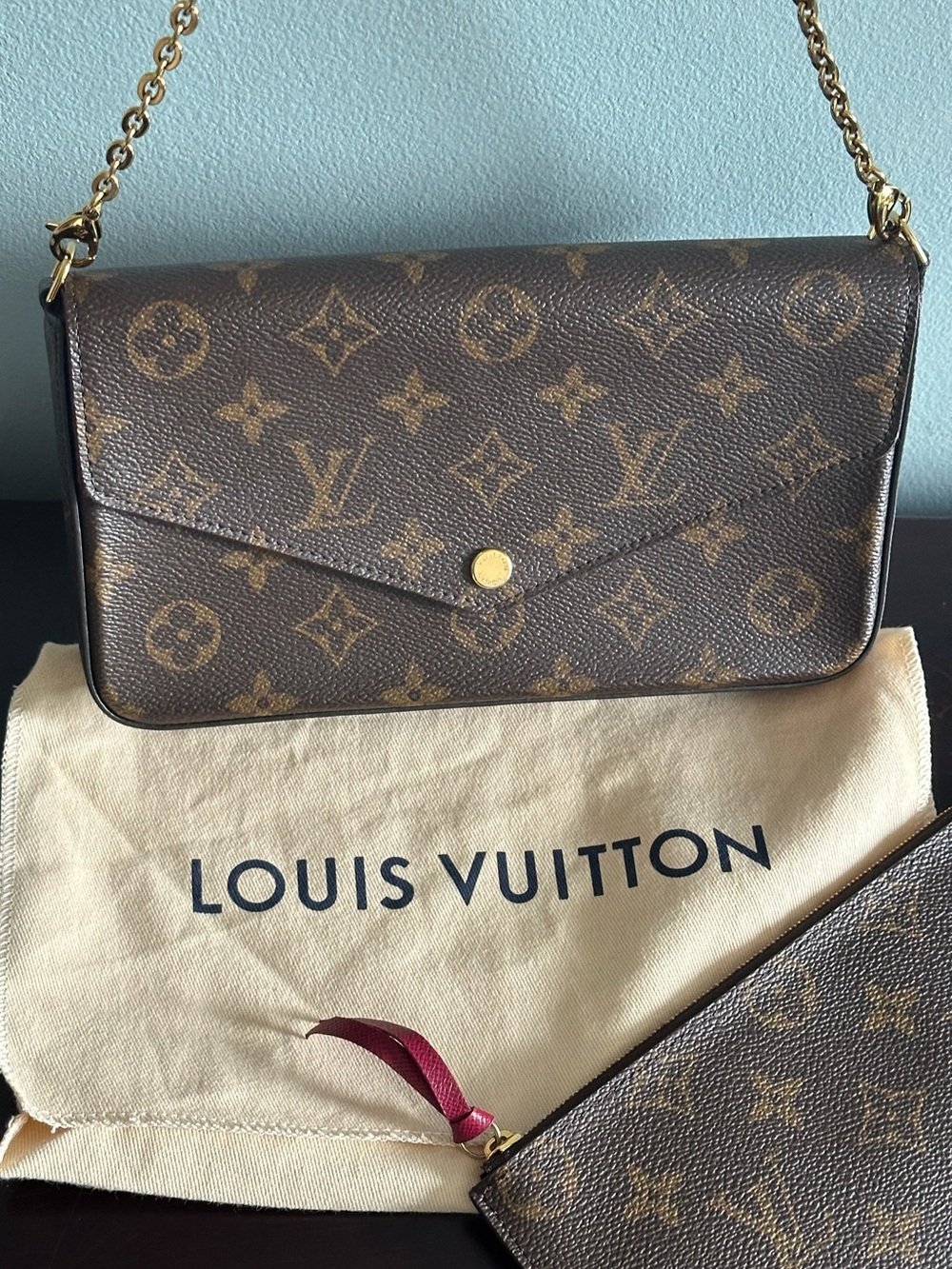 Louis Vuitton Monogram Pochette Félicie w/ one pouch and dust bag